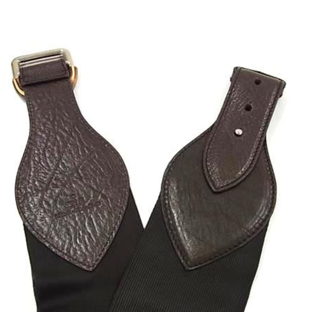 Gucci Bamboo Canvas And Leather Belt Size Indicated 75/30 Brown - Picture 3 of 4